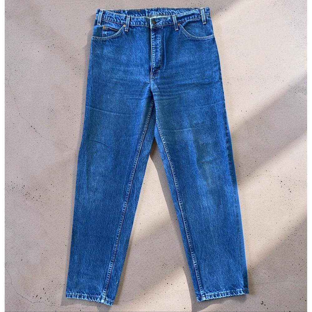 Vintage 1991 Levi's Orange Tab 550 Jeans Mens 38x34 Blue Denim Workwear USA Made